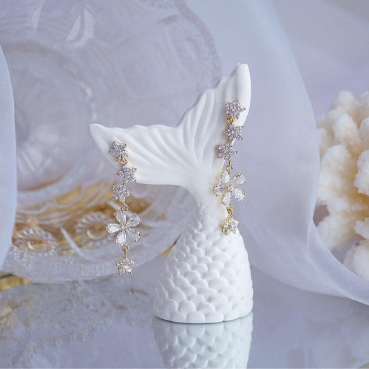 Elena Flower Drop Earrings