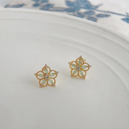 Mira Flower Stud Earrings