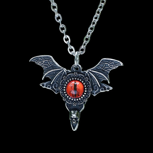 Flying Evil Eye Skull Pendant