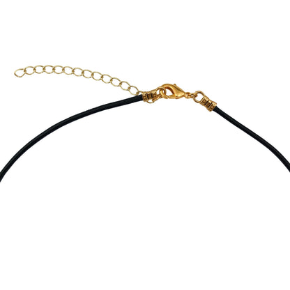 Dragonweave Swallow Bird Charm Necklace and Earring Set, Gold Plated Black Leather Choker and Leverback Earrings