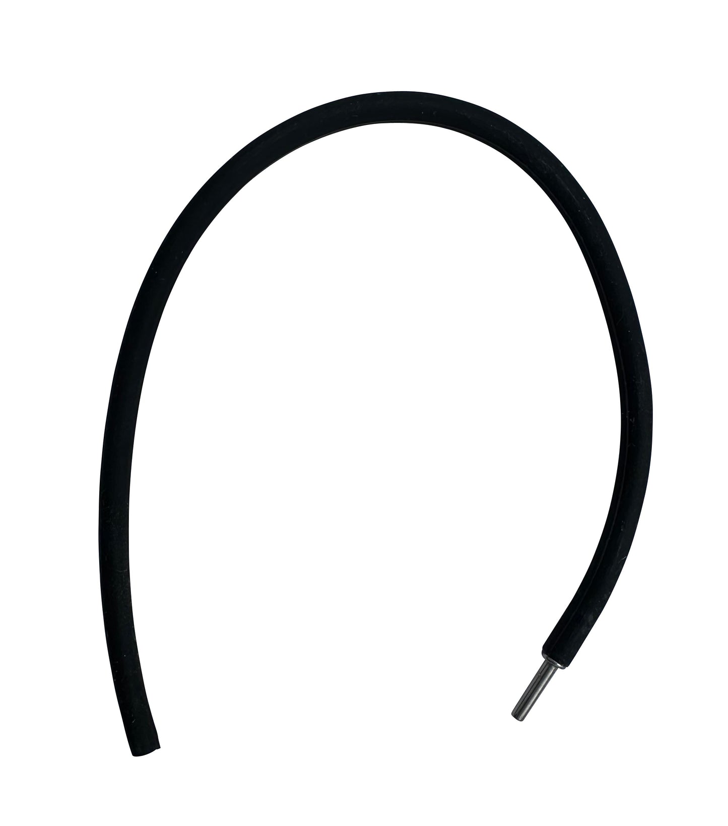 Black Silicone 4mm Thick Easy Pop Clasp Bracelet, 7 1/2"