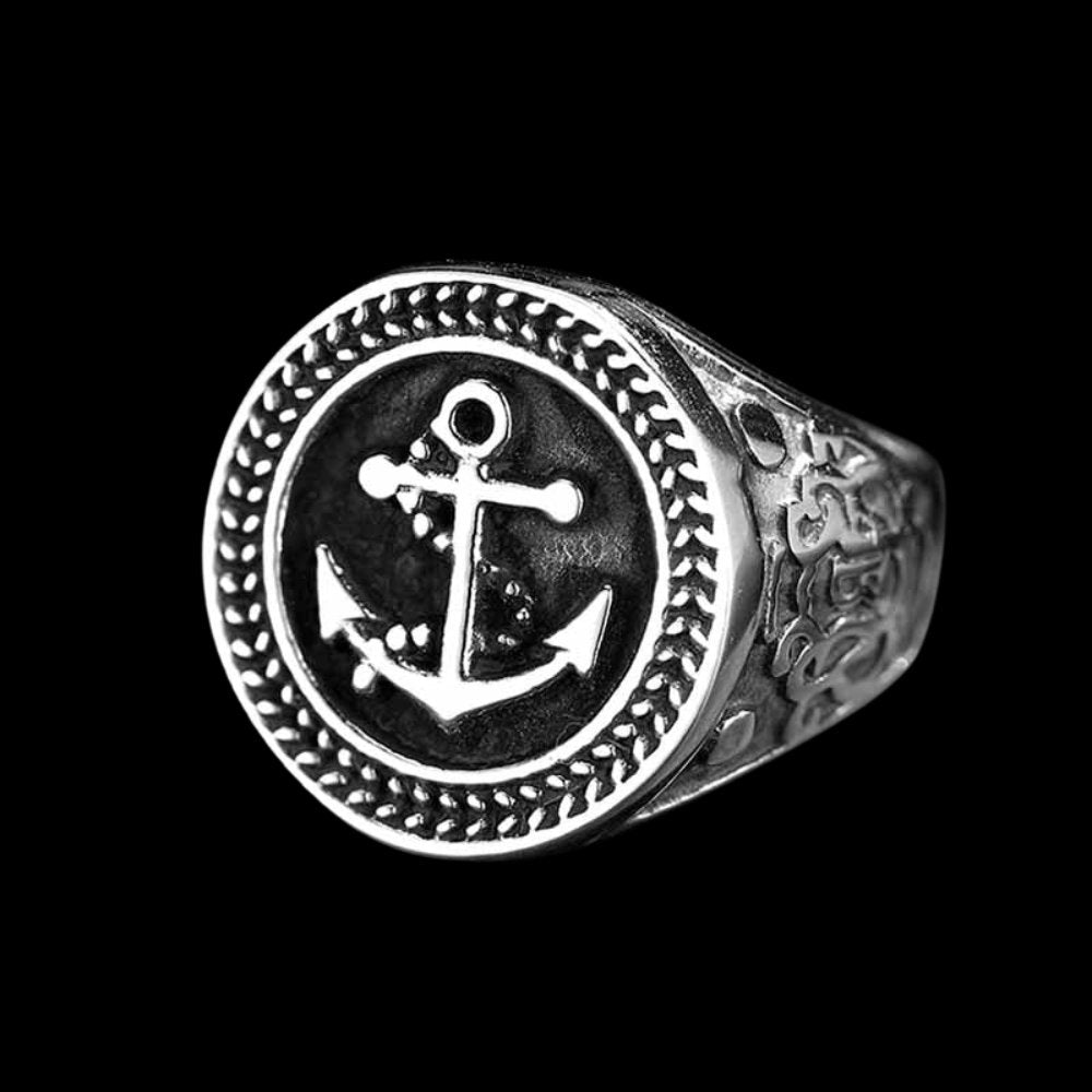 Halo Laurel Leaf Anchor Ring