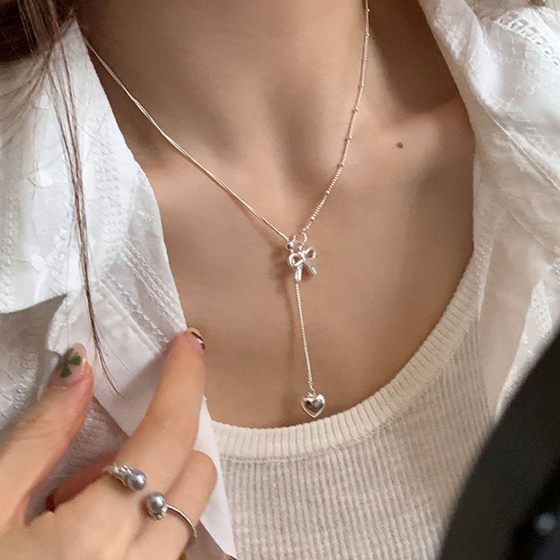 Heartstring Bow Necklace