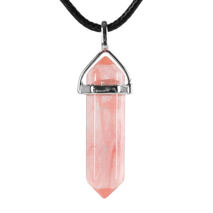 Hexagonal Chakra Pendant - Natural Gemstone Healing Crystal Necklace