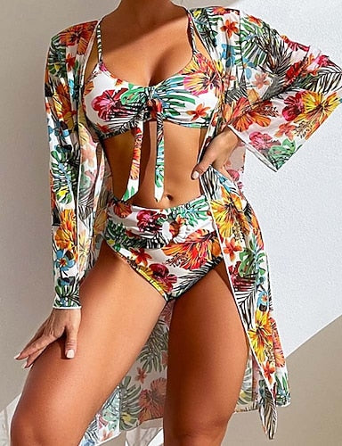 Swimwear Bikini Swimsuit Vacation Long Sleeve Bathing Suits