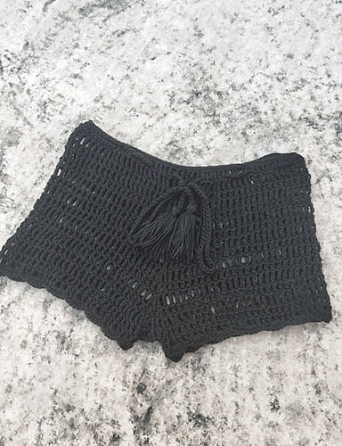 Swimwear Cover Up Stretchy Boxer Shorts Shorts Swimsuit Crochet Vacation Beach Wear Color Sleeveless Bathing Suits