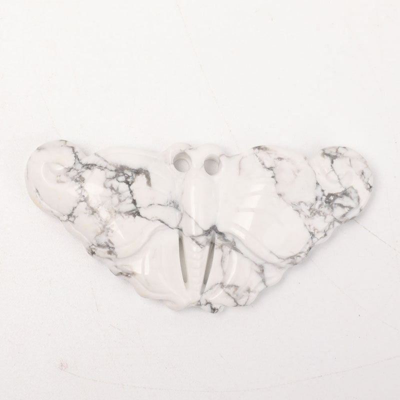 Howlite Butterfly Spiritual Pendant 3.28 Inch for Protection