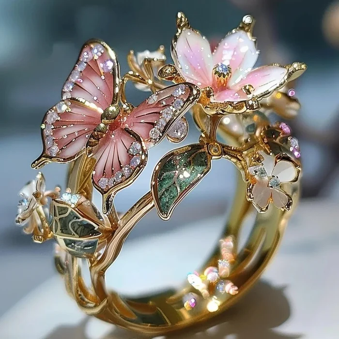Delicate Artisan Gold Ring