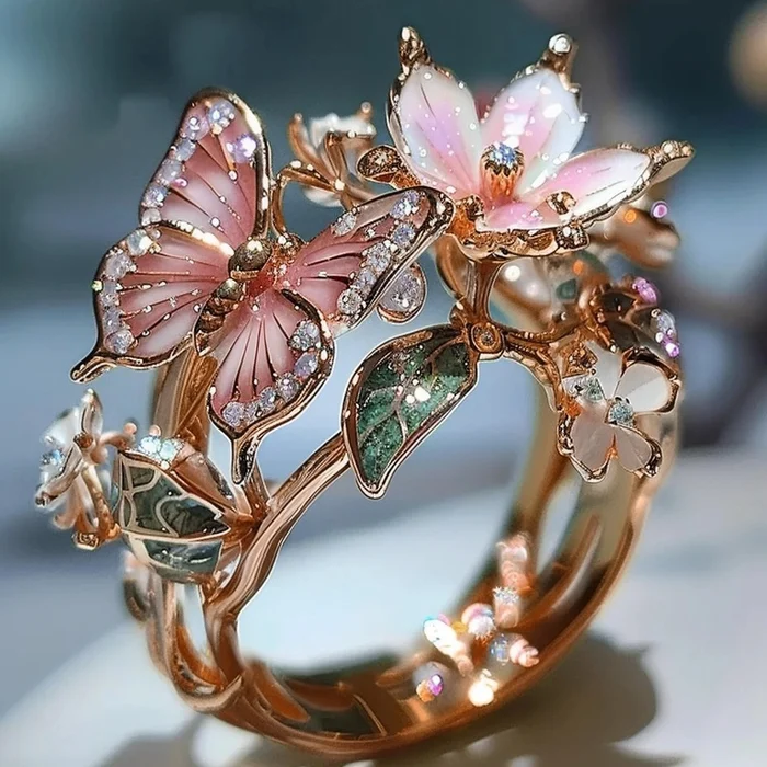 Delicate Artisan Gold Ring
