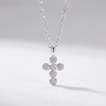 Mini Diamonds Cross Necklace