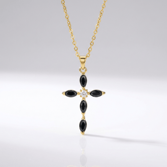 Colorful Zircon Cross Necklace