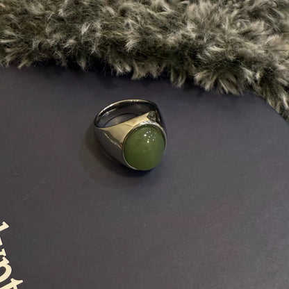 Aleiyah Sleek Oval Stone Ring