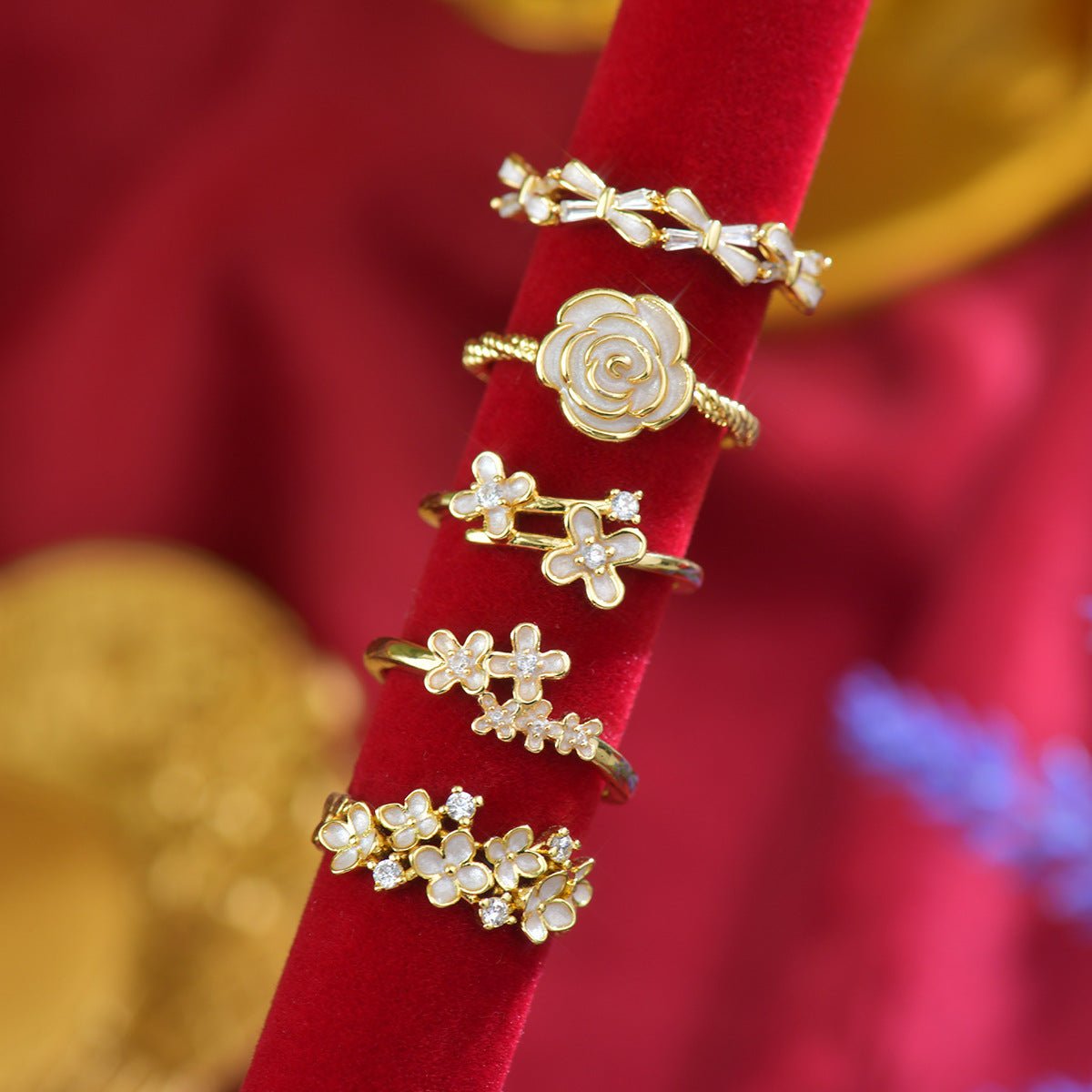 Ivory Camellia Ring