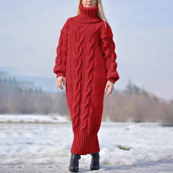 LM | Loose, twisted knit turtleneck sweater 2024