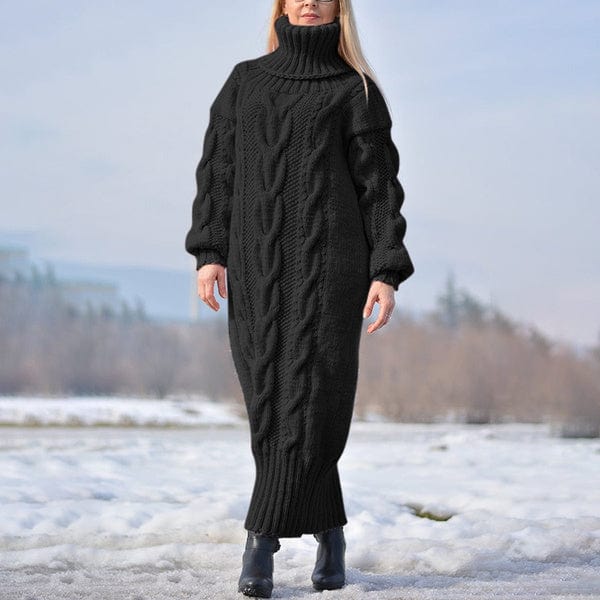 LM | Loose, twisted knit turtleneck sweater 2024