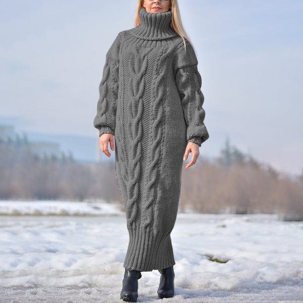LM | Loose, twisted knit turtleneck sweater 2024