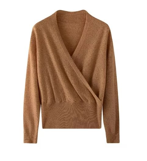 LM | Cross V-neck cashmere sweater