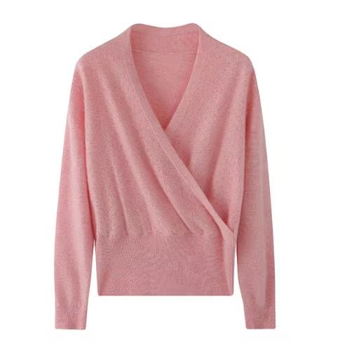 LM | Cross V-neck cashmere sweater