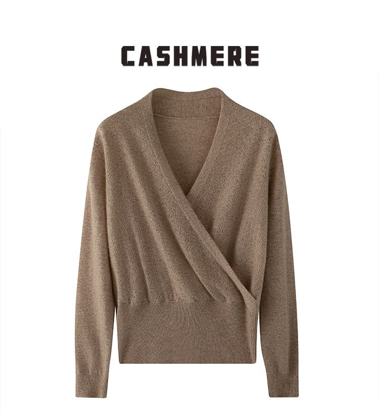 LM | Cross V-neck cashmere sweater