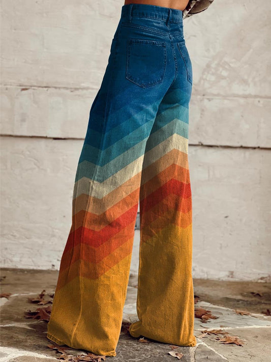 EP | BellaStyle™ Tendance pantalon arc-en-ciel large pour toutes les occasions !