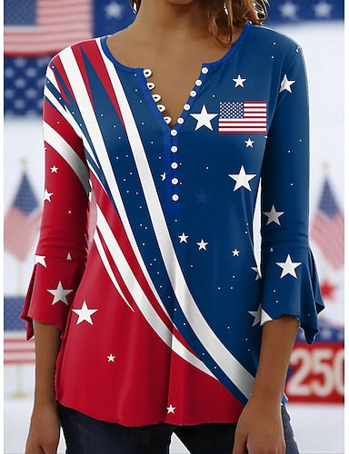 Independence Day American Anniversary Patriotic Swimwear Tankini Skirt Swimsuit Vacation Graphic Flag Halter Neck Sleeveless Bathing Suits