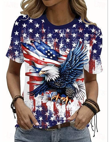 American Independence Day Swimwear Bikini Briefs Swimsuit Vacation Graphic Flag Halter Neck Sleeveless Bathing Suits