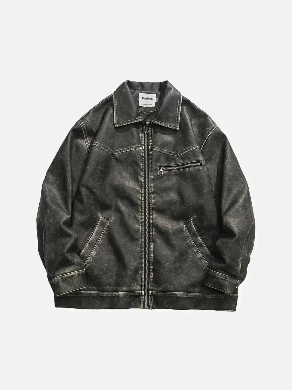 LM | Deep Washed Leather Jacket