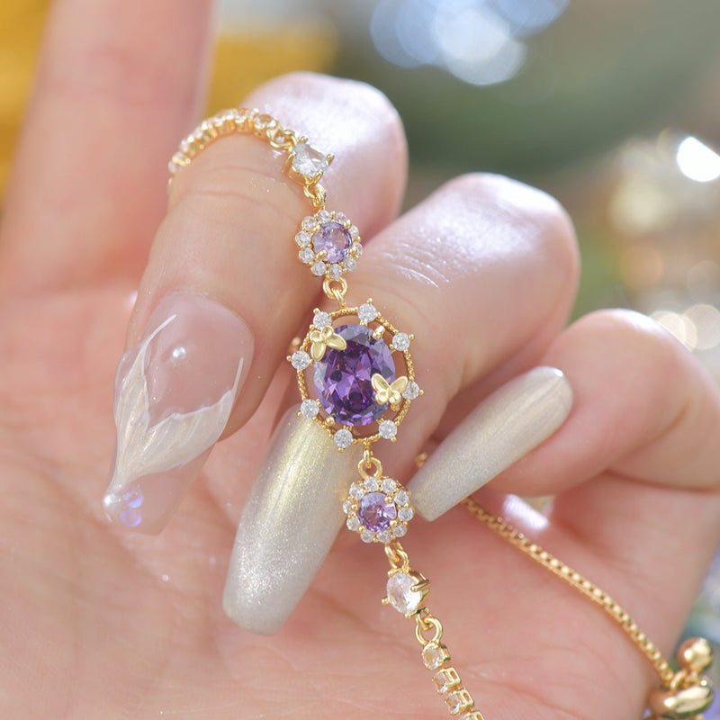 Lilac Butterfly Bracelet