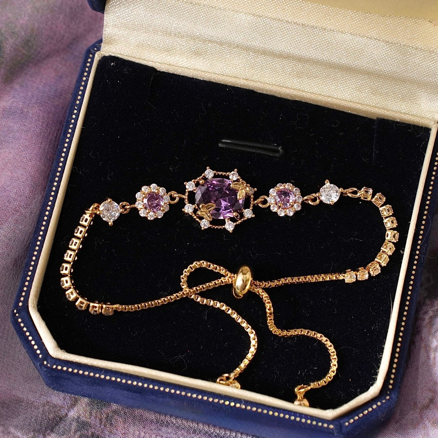 Lilac Butterfly Bracelet