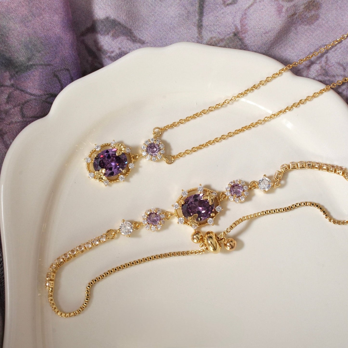 Lilac Butterfly Bracelet