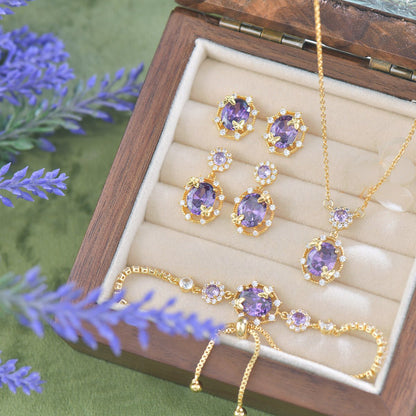 Lilac Butterfly Necklace