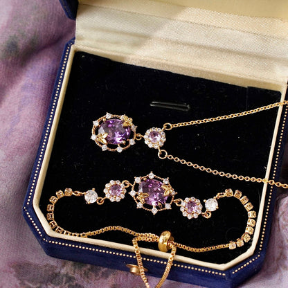 Lilac Butterfly Necklace