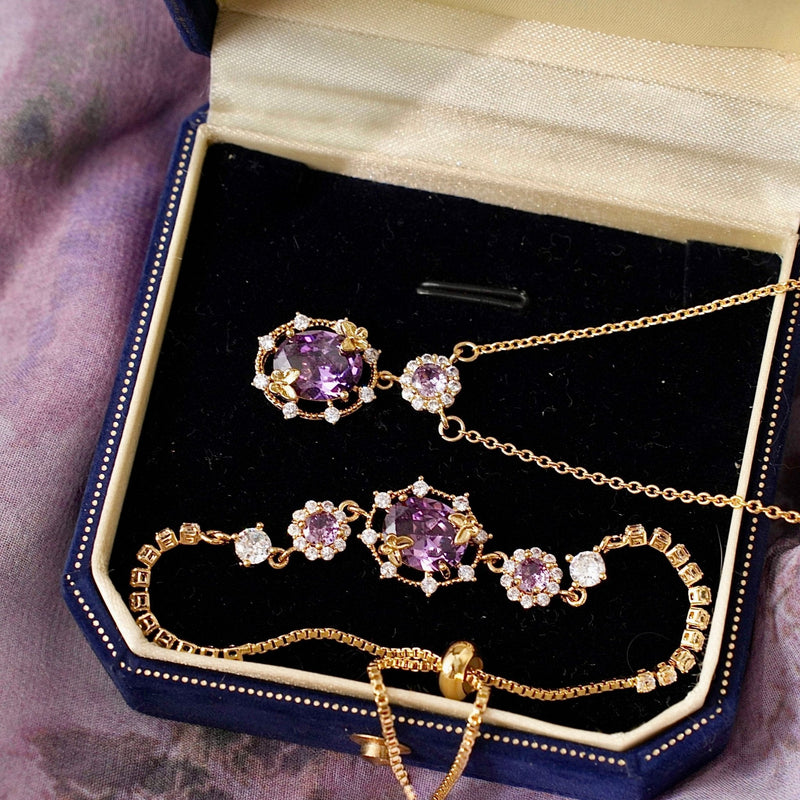 Lilac Butterfly Necklace