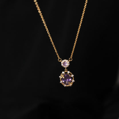 Lilac Butterfly Necklace