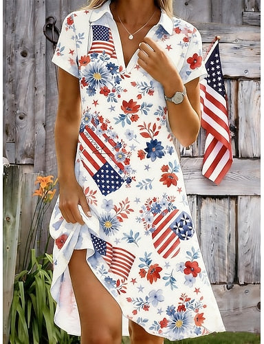 American Independence Day Swimwear Tankini 2 Piece Briefs Swimsuit Backless Vacation Beach Wear Graphic U Neck Sleeveless Bathing Suits