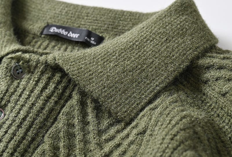 LM | Knitted polo sweater with collar