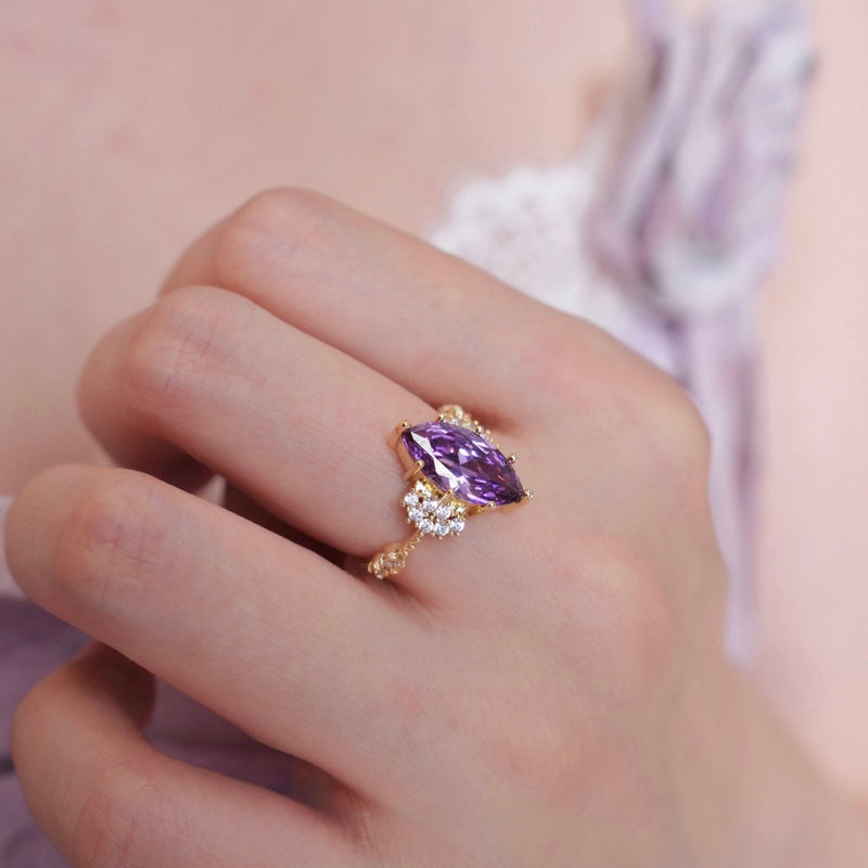 Marquise Amethyst Ring