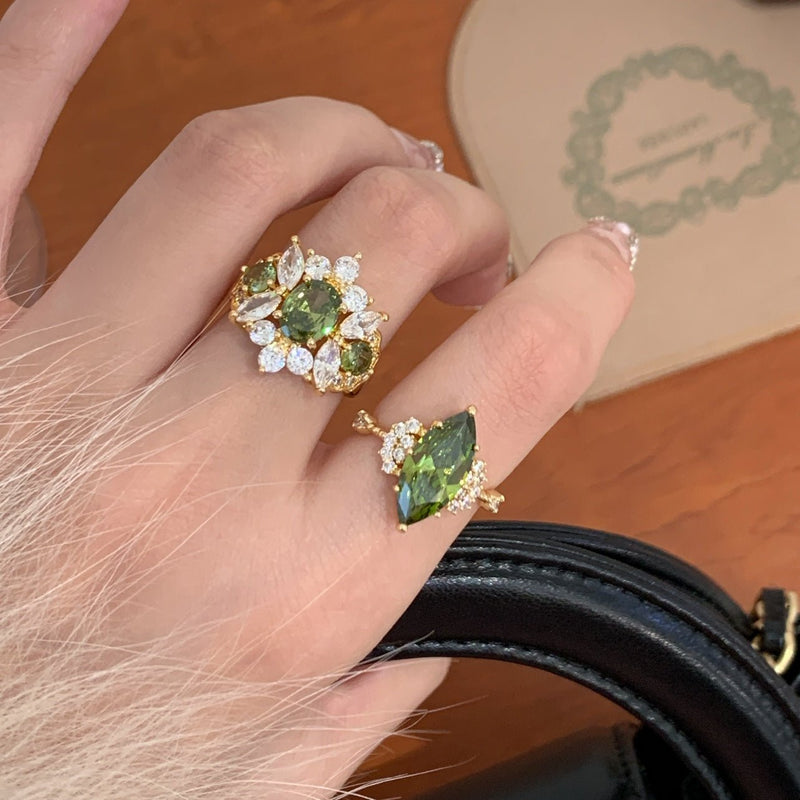 Marquise Peridot Ring