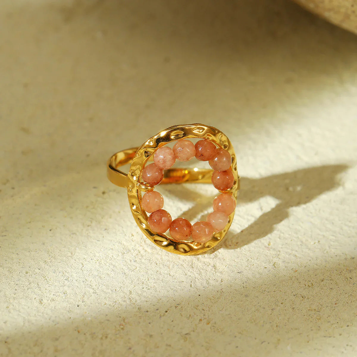 Anjali Beaded Geometric Ring
