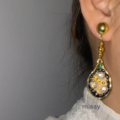Dream Blue Chinoiserie Earrings
