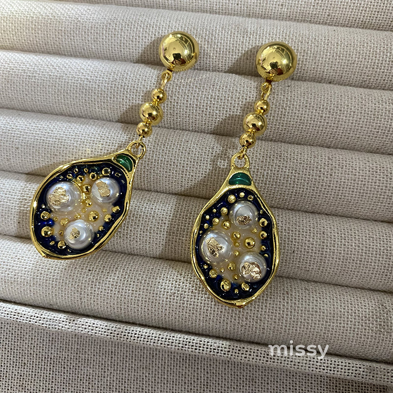Dream Blue Chinoiserie Earrings