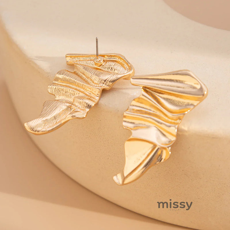 Eila Pleated Statement Earrings