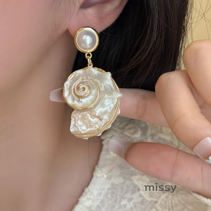Isabella Asymmetric Ocean Earrings
