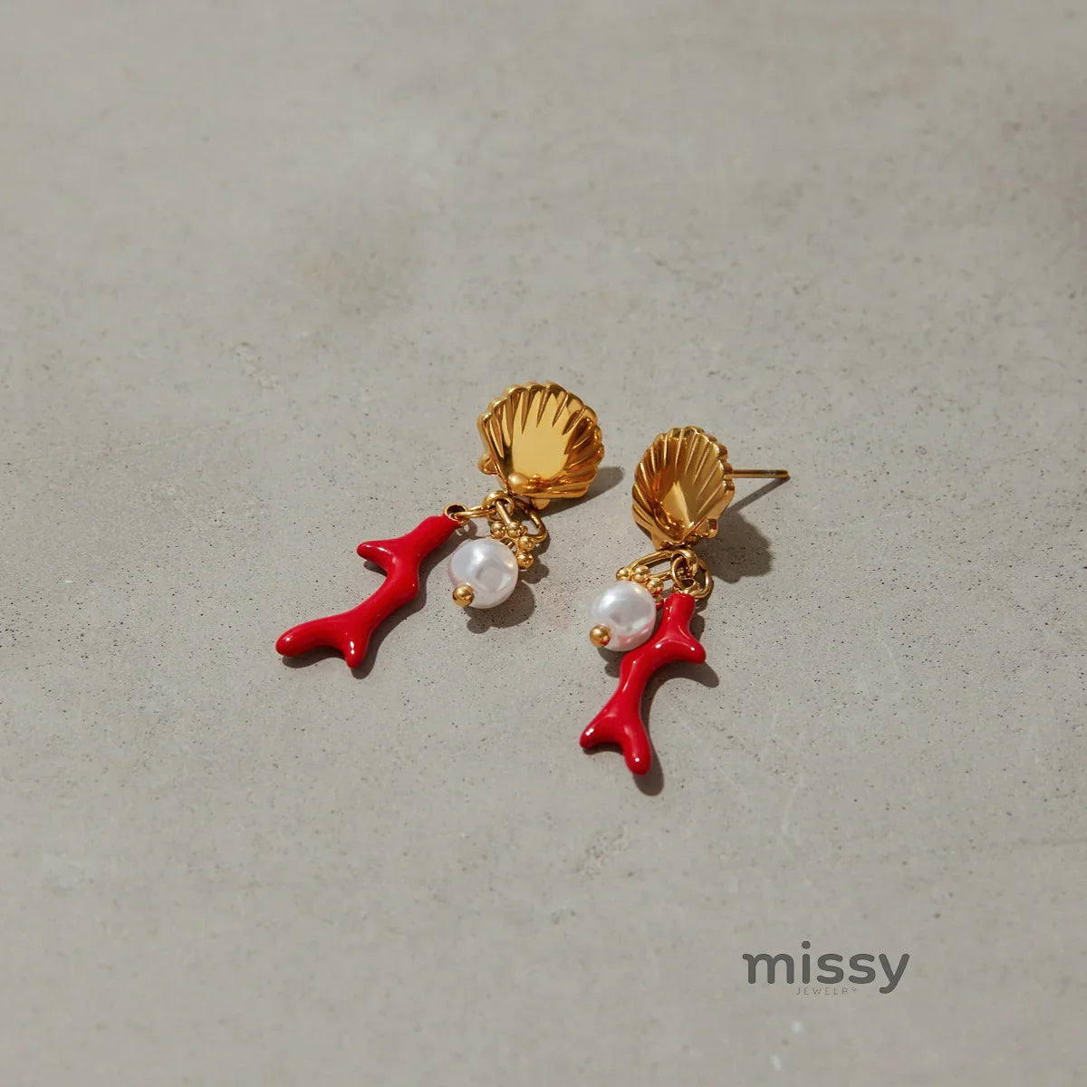 Jasper Cross Pearl Drop Earrings