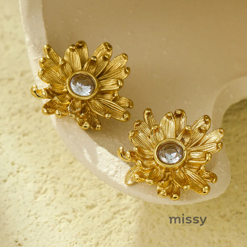 Meghan Asymmetrical Petal Earrings