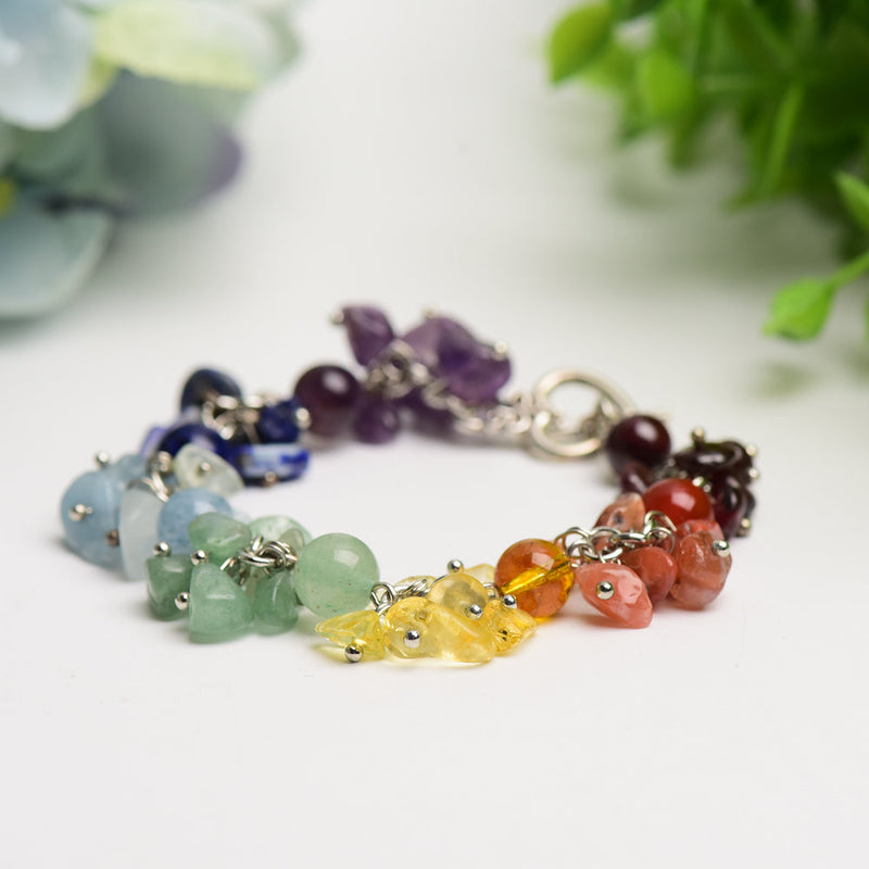 Mixed Crystal Chakra Healing Bracelet for Energy Balance