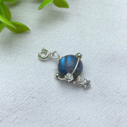 Mixed Crystal Planet Pendant 1.2 Inch Healing Necklace