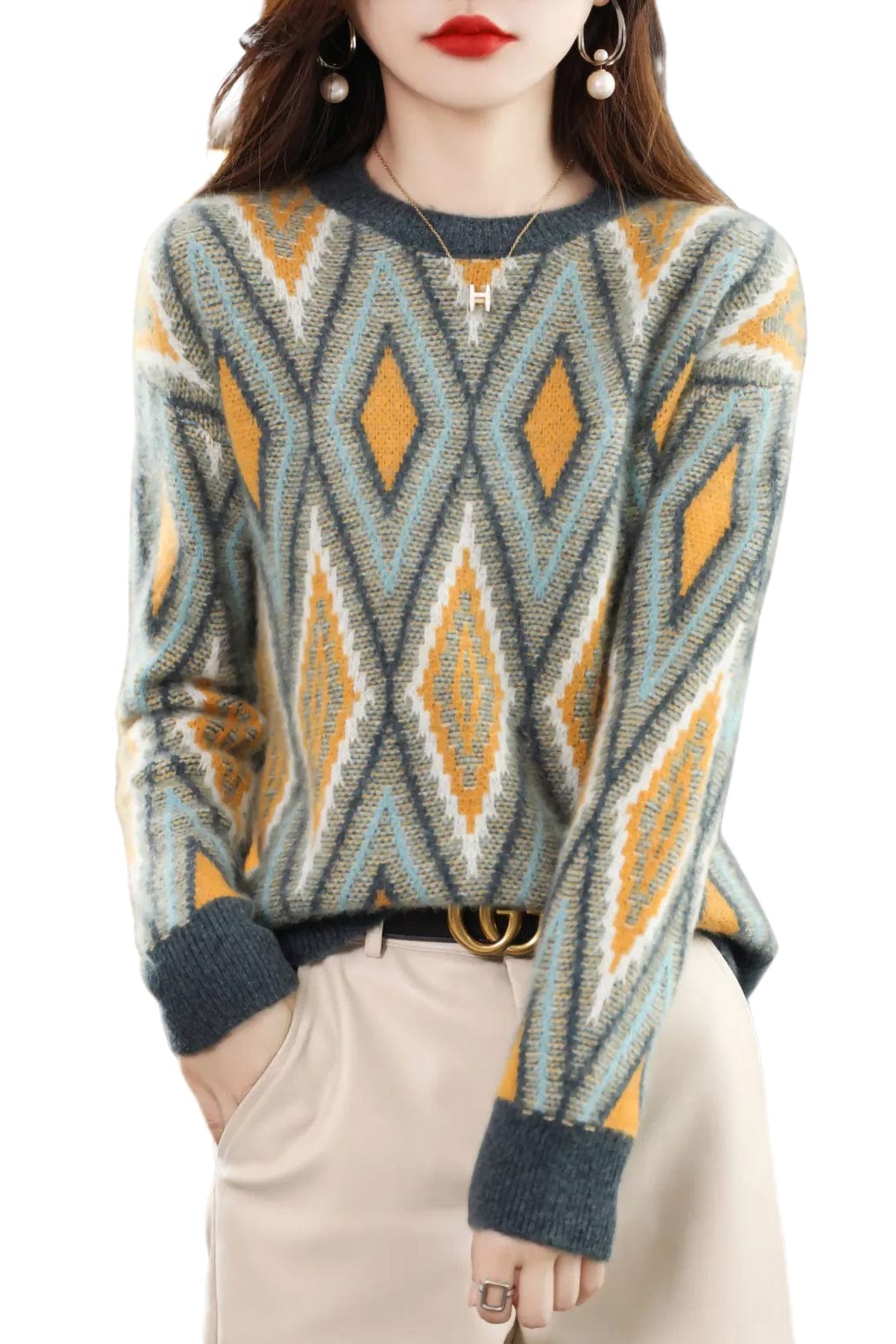 LM | Round neck knitted sweater 2024