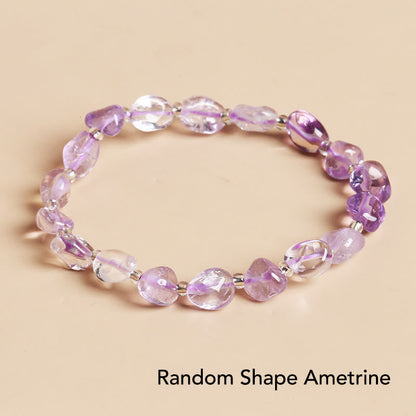 Natural Irregular Shape Crystal Bracelet for Meditation and Balance