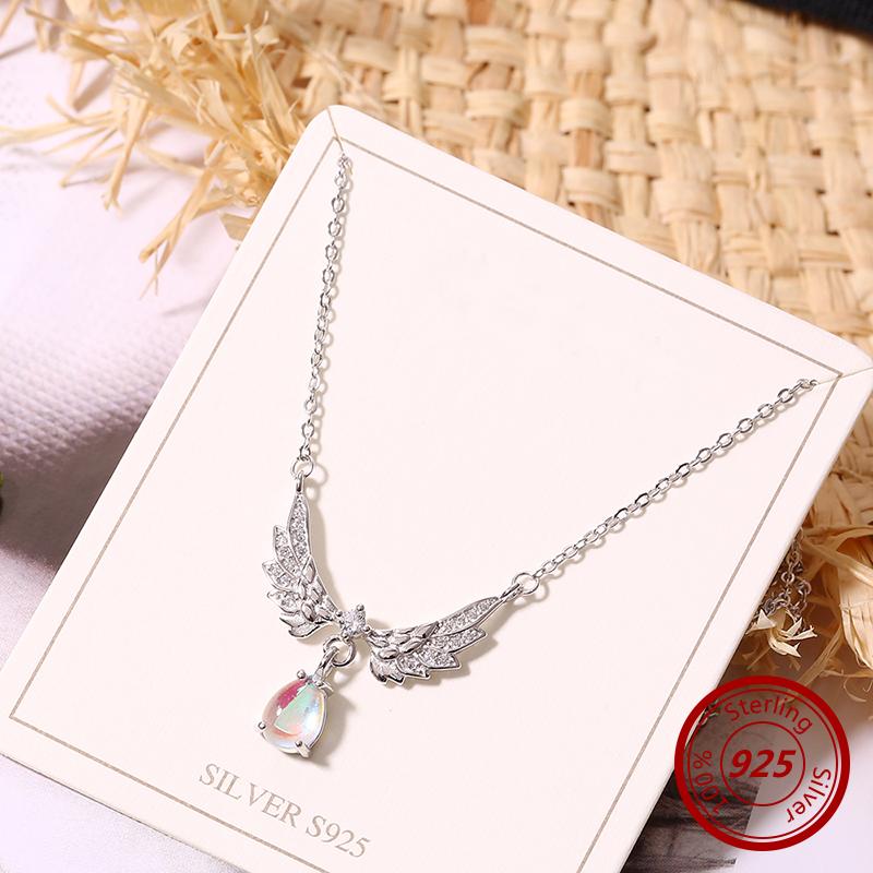 Angel Wings Moonstone Necklace